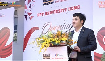 Ông Nguyễn Văn Khoa - Tổng Giám Đốc Tập đoàn FPT phát biểu tại lễ khai giảng Đại học FPT TP.HCM